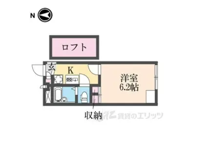 レオパレスパレス猪名寺Ⅱ(1K/1階)の間取り写真