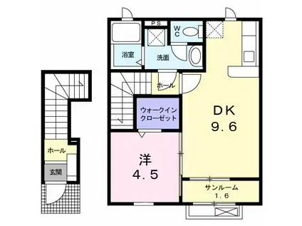 京王はなびし(1DK/2階)の間取り写真