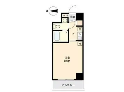 アーバンフラッツ新栄(ワンルーム/11階)の間取り写真