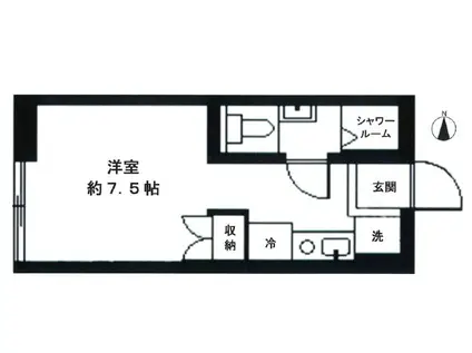 ヴィレッティーナ徳丸(1K/2階)の間取り写真
