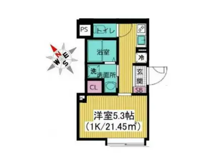 PRATIQUE西巣鴨CLAIR(1K/3階)の間取り写真