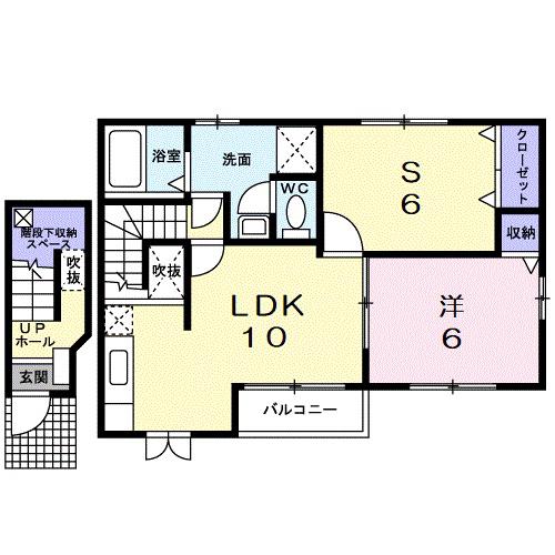 ベルアラモ(1SLDK/2階)の間取り写真