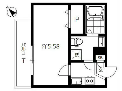 インベスト蒲田イースト7(1K/1階)の間取り写真