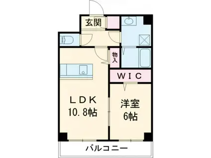 ヒューベストレジデンス東唐津駅(1LDK/6階)の間取り写真