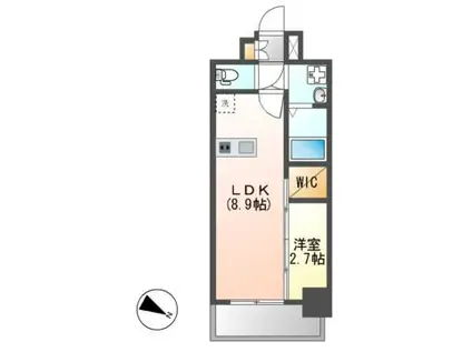 メイクスアート名駅南IV(1LDK/9階)の間取り写真