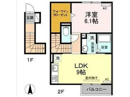 BONNE MAISON(1LDK/2階)の間取り写真
