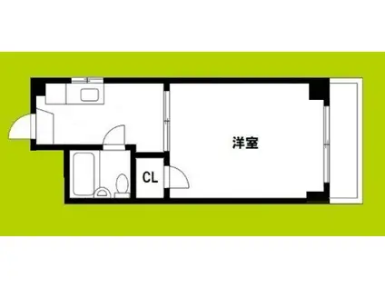 シャルマン加美東(1K/4階)の間取り写真