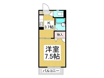 フェアリーミサキ A棟(1K/2階)の間取り写真