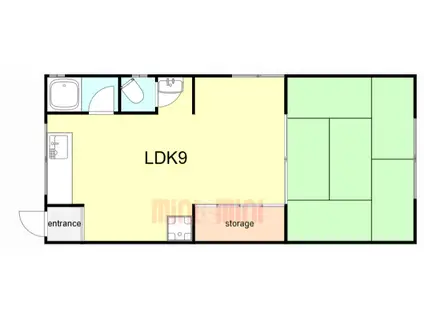 リベルテ大谷(1LDK/2階)の間取り写真