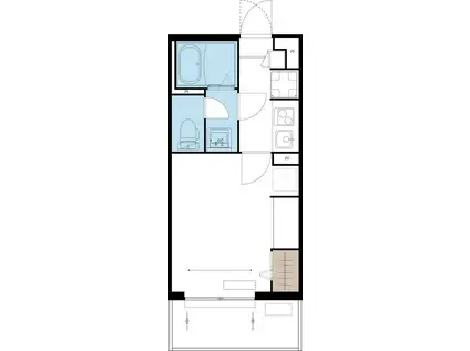 ヴィラ綱島(1K/2階)の間取り写真