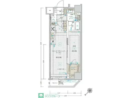 ベルグレード浅草DUE(1LDK/7階)の間取り写真