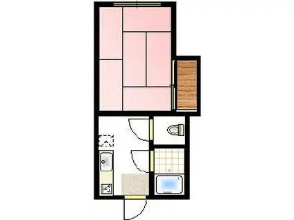リバーサイドコーポ(1K/1階)の間取り写真