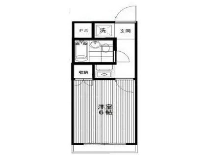 インプレストキワ(1K/1階)の間取り写真