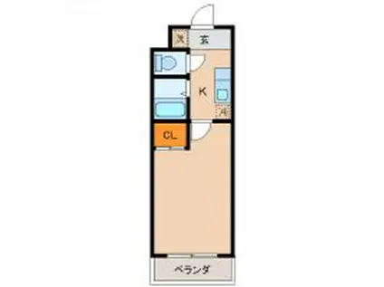 ヴエステージュ(1K/3階)の間取り写真