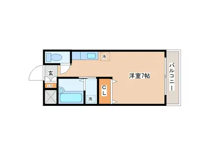 ノースエイト柏木(ワンルーム/1階)の間取り写真