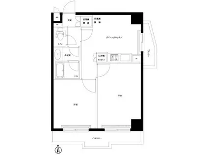 ルーブル中野ガーデン(2DK/3階)の間取り写真