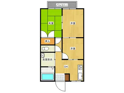 ALTA長沢(3DK/2階)の間取り写真