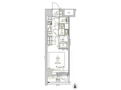 RELUXIA CITY 北新宿(1K/5階)の間取り写真