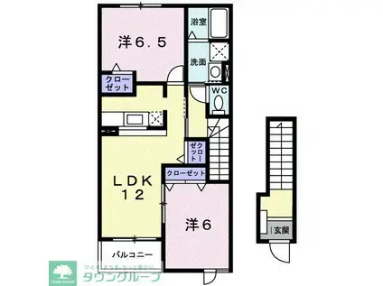 セレノ・カーサ・S II(2LDK/2階)の間取り写真
