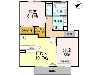 アーク ホンダ(2LDK/1階)の間取り写真