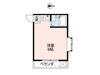 エルフラット花村(ワンルーム/2階)の間取り写真