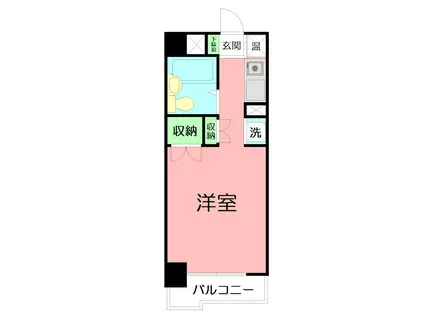 ガーデンヒルズ横浜(ワンルーム/3階)の間取り写真