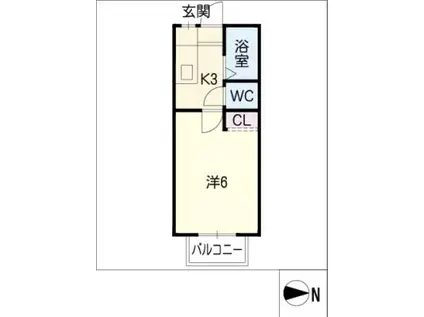 コーポラス・ソーシャル(1K/1階)の間取り写真
