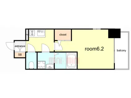 エスリード神戸ラ・コスタ(1K/7階)の間取り写真