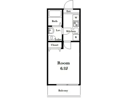 アザーレ・キュリオス柿生(1K/1階)の間取り写真