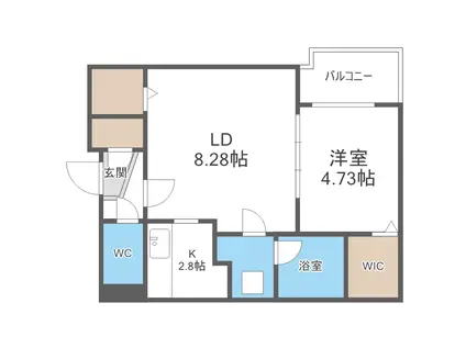 コローレ819(1LDK/5階)の間取り写真