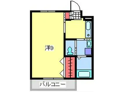 FINEST・II(1K/1階)の間取り写真