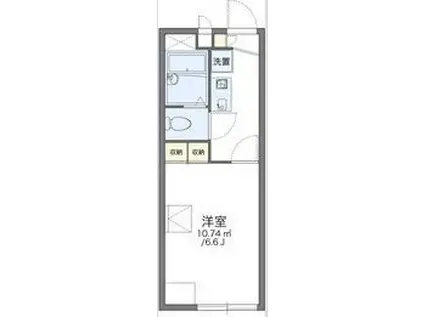 レオパレスVIVI芦屋(1K/1階)の間取り写真