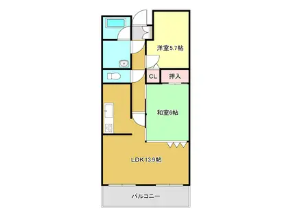 グリーンスパーク109(2LDK/4階)の間取り写真