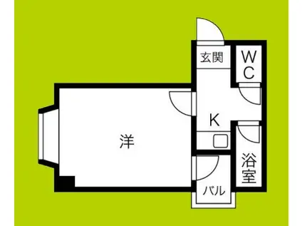 エムロード駒川(1K/3階)の間取り写真