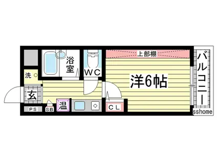 ノモズヴィレッジ六甲(1K/4階)の間取り写真