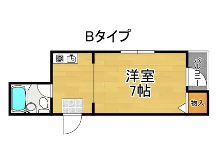 フォンタルトマト(1K/1階)の間取り写真