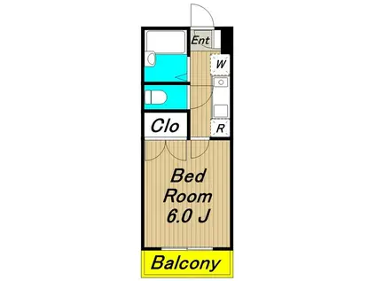 モノロカーレK(1K/1階)の間取り写真