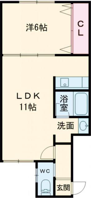 コーポニッタ(1LDK/2階)の間取り写真
