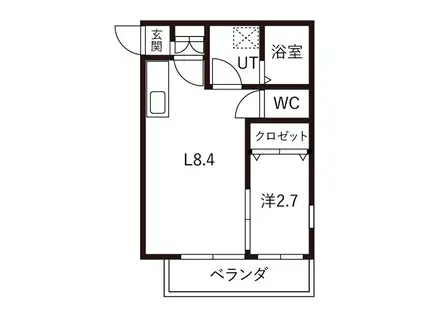 GRAND MAISON K(1LDK/2階)の間取り写真