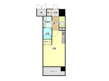 デザイナーズ ざ・片野(ワンルーム/10階)の間取り写真