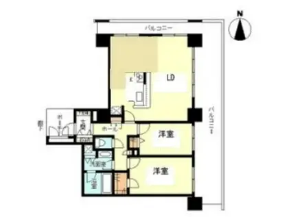 樹樹ガーデン(2LDK/20階)の間取り写真