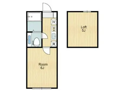 アザーレパッシオ向ケ丘遊園(1K/1階)の間取り写真