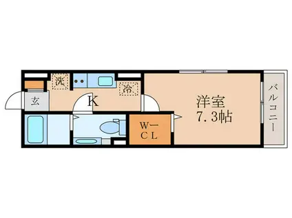 APRICOT(1K/1階)の間取り写真