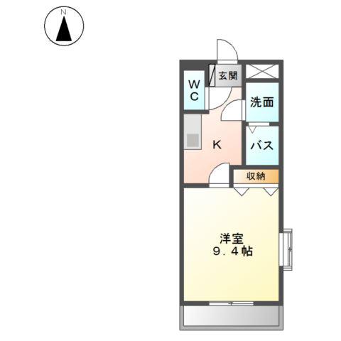 ルミナスハイツ(1K/2階)の間取り写真