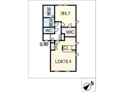 プリマノッツェ西尾壱番館(1LDK/1階)の間取り写真