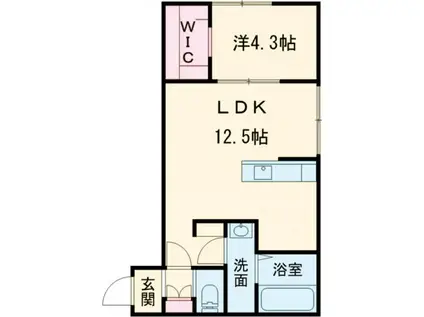 モナベルII(1LDK/1階)の間取り写真