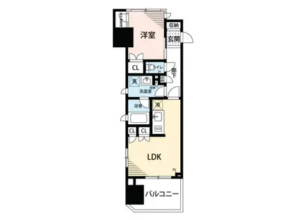 マイナビSTAYアイレックス赤坂レジデンス(1LDK/6階)の間取り写真