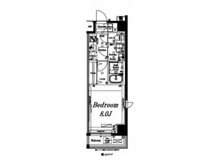 AXAS IARETH西大島(1K/3階)の間取り写真