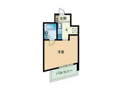 マーブル住吉(ワンルーム/2階)の間取り写真
