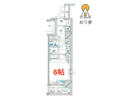 レア横濱ポートサイド(1K/3階)の間取り写真